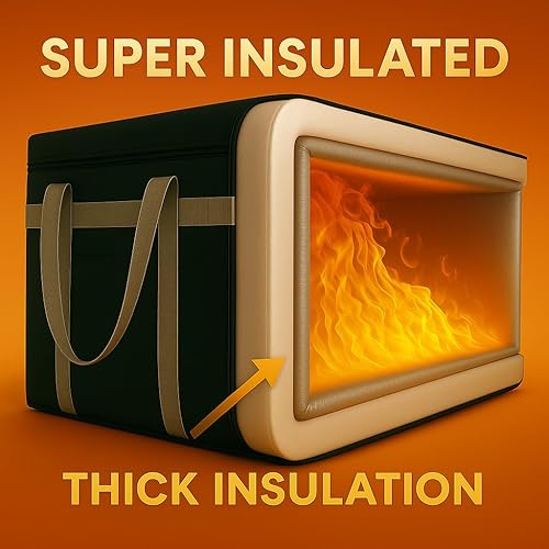 Miniatura 10 de musbus - Paquete de 2 bolsas térmicas para alimentos, bolsas reutilizables y resistentes con cierre de cremallera, bolsas plegables y duraderas