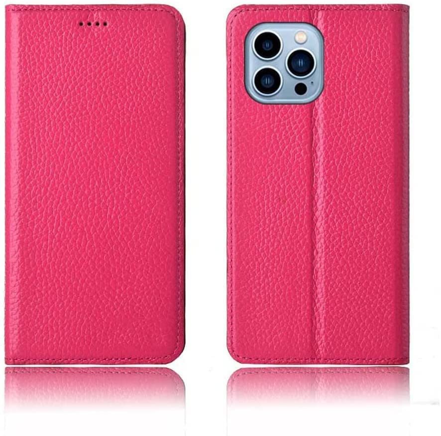 Protégez votre iPhone 13 Pro Max avec cet étui portefeuille cuir rose