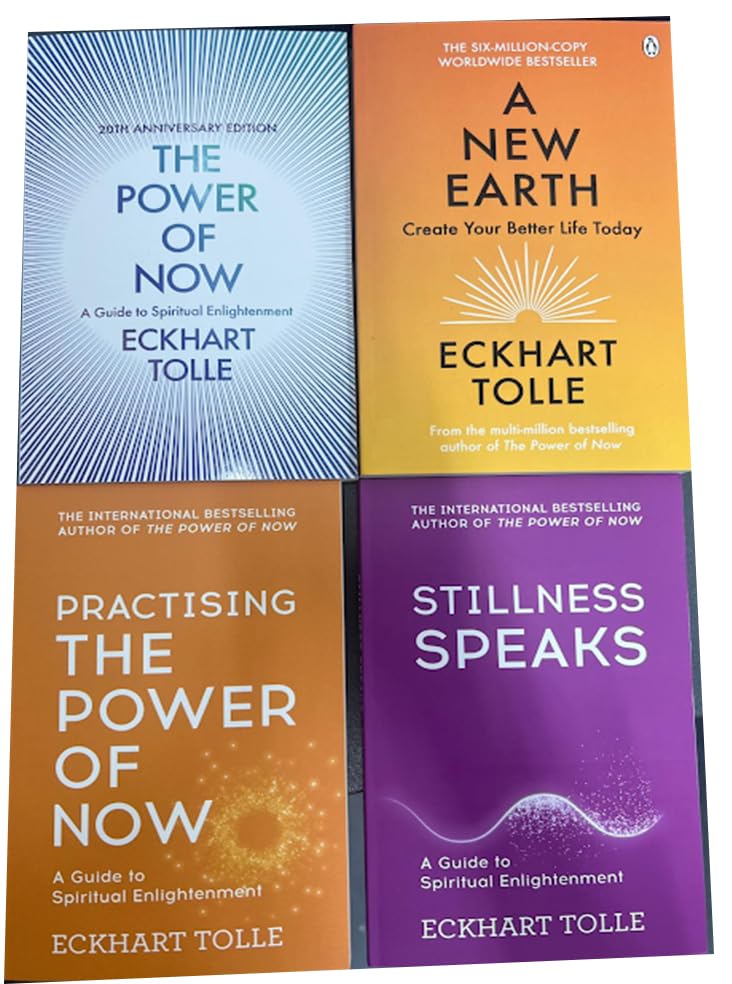 Eckhart Tolle 4 Books Collection Set (A New earth, Stillness speaks, Practising the power of now & the power of now)