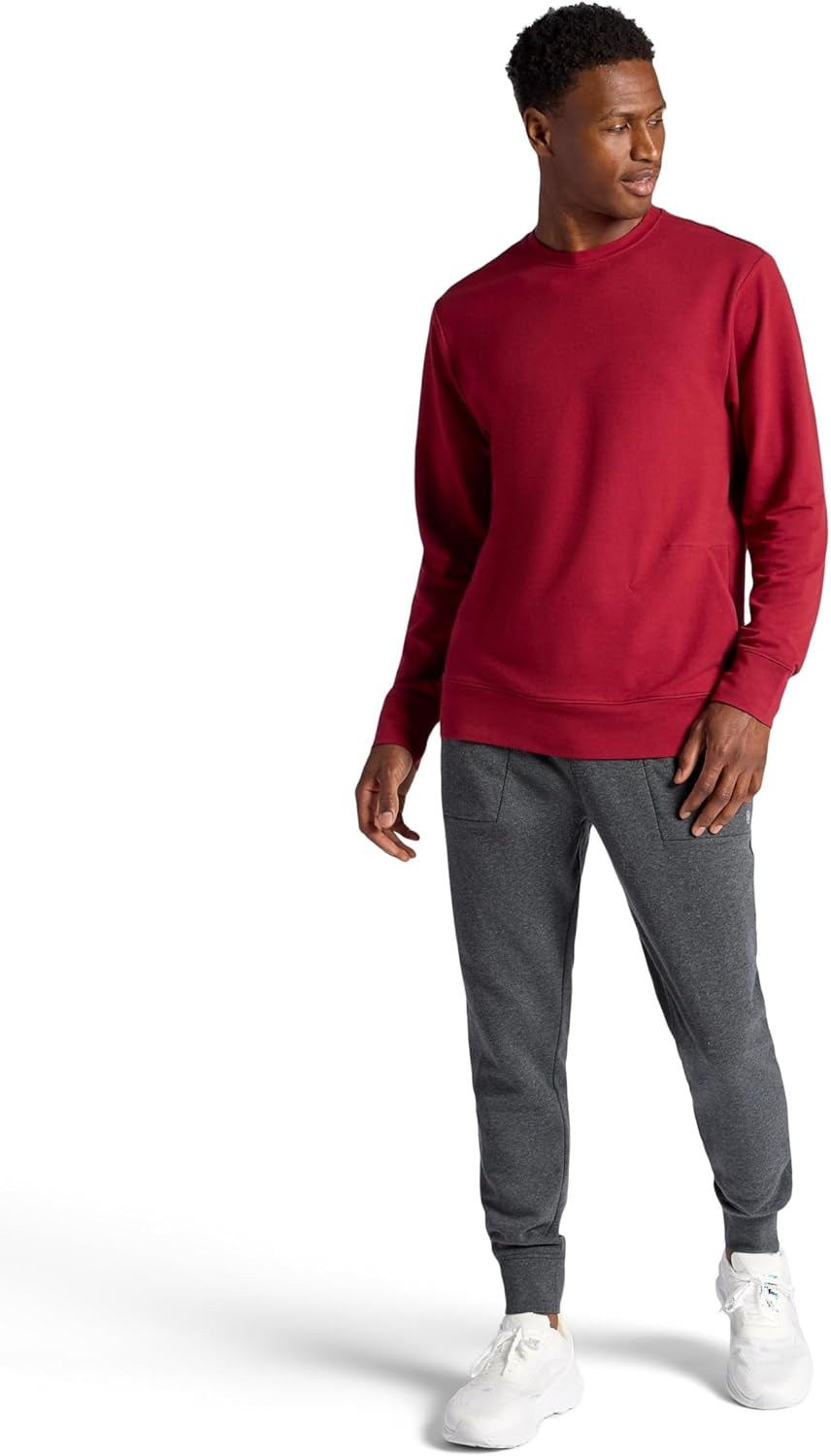 Gaiam mens Namaste Crewneck Top, Relaxed Fit, Stretch Heavyweight Terry Material - Image 3