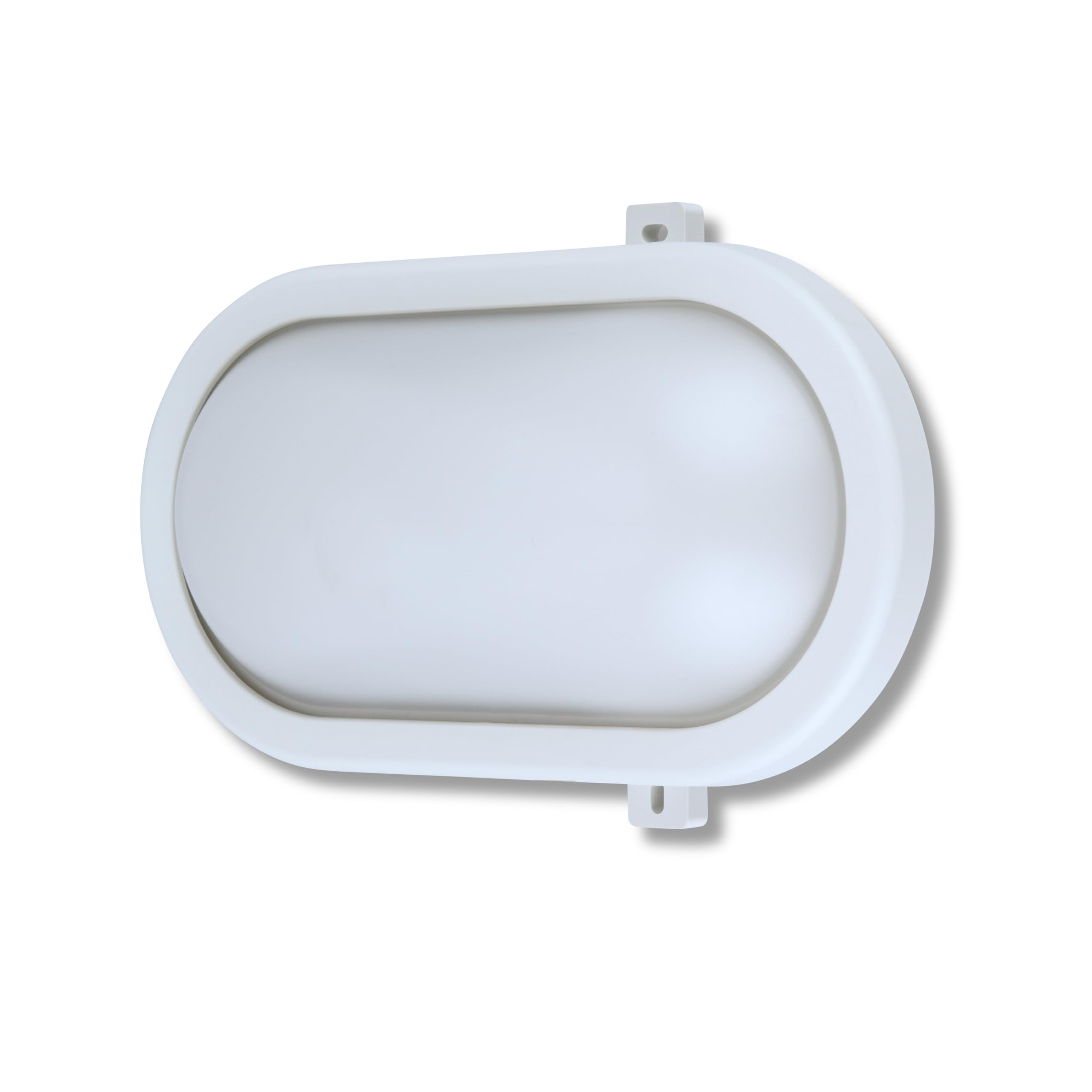 REV Kellerlampe - Feuchtraumleuchte LED oval (10W, 800lm, IP44), einsetzbar als Decken- oder Wandlampe, Feuchtraumlampe, weiß