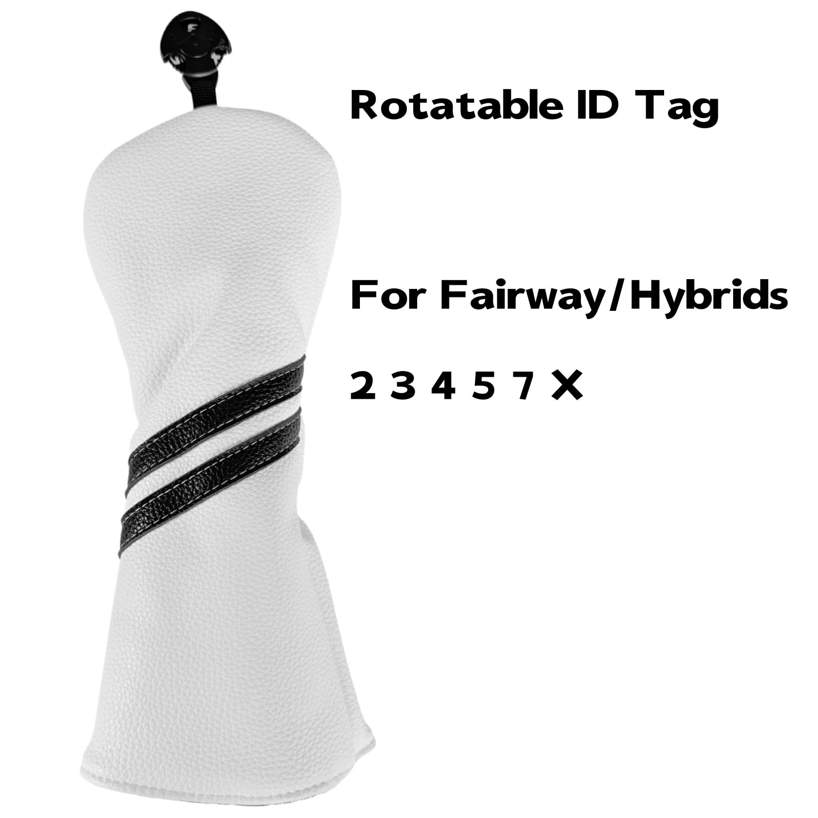 Juego de 3 fundas para palos de golf, funda para cabeza de conductor de alta calidad, cubierta de madera de Fairway y fundas híbridas para cabeza para hombres y mujeres, fundas de cuero sintético