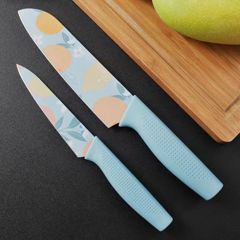 Image of Marco Almond 3 Pieces Professional Kitchen Knife Set /Meat Knife /Chef Knife with Non-Slip Handle Sharp Manual Sharpening for Home Kitchen, High Carbon Stainless Steel Knife Black Set