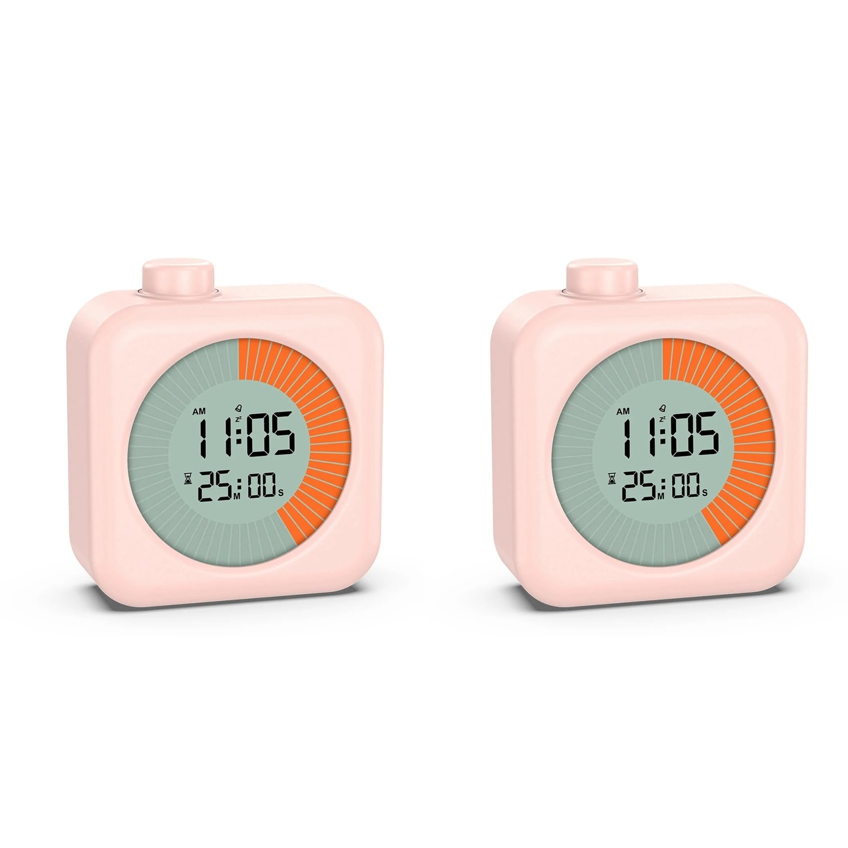 Hndhbfgrt 2X Digital Visual Timer Clock with Timer 60-Minute Countdown Stopwatch for Kitchen Cooking Study Teaching
