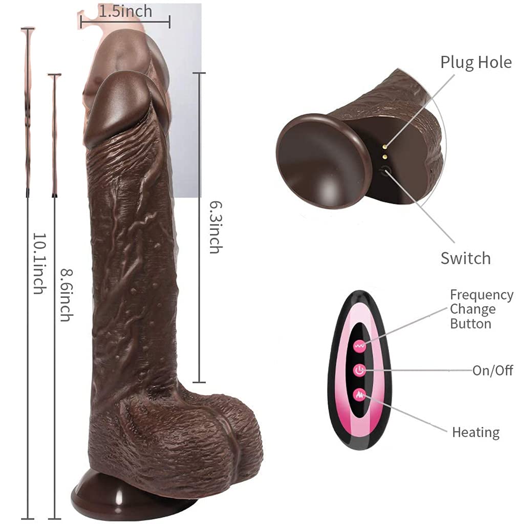 -Đilđo Vîbratóré in Silicone per Dònnà, Pèné Fințò con Spinta, Víbrạtôri Ŝessừali per Pùntò Ġ Vàgînà Çlîtóridè, Víbrānté con 10 Modalità e Telecomando