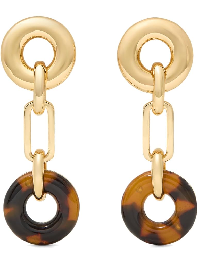 Brown Kate Spade New York Interlock Linear Earrings