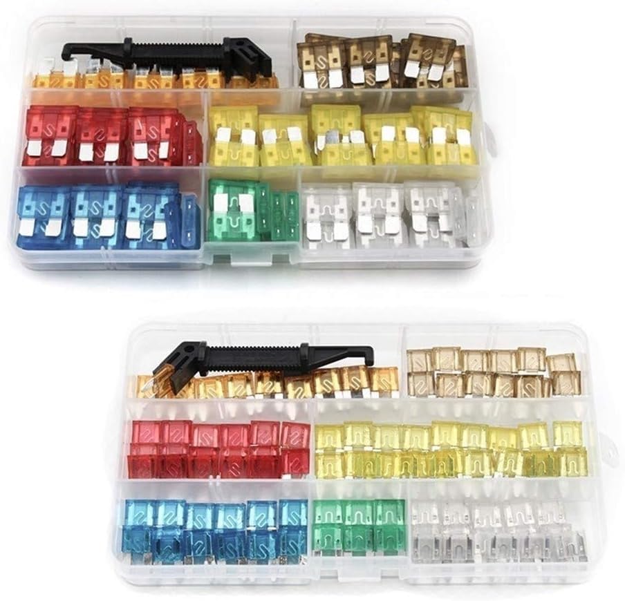 Fuses and Accessories for Car 242Pcs Assorted Car Blade Fuses with Clip Auto Standard Mini Fuse Boat Motorcycle Fuse 5A/7.5A/10A/15A/20A/25A/30A with Box