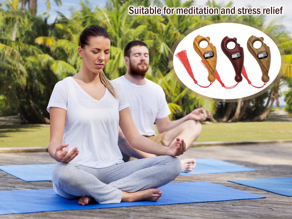 Compteur Numérique De Perles Abiyou – Lot De 2, Pour Prière, Méditation Et Relaxation, Taille 10x5cm