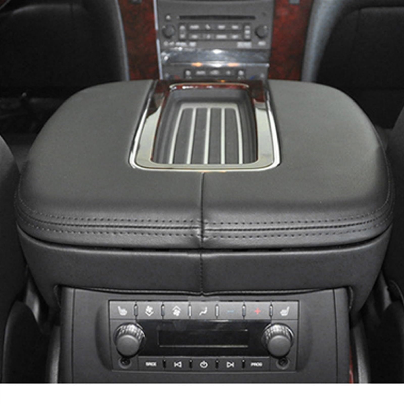 WILSEM Couvercle Anti-Rayures De Boîte D'accoudoir Central Intérieur De Voiture pour Cadillac pour Escalade 2007 2008 2009 2010 2011 Accoudoir