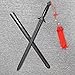 Tai Chi Sword, 99cm/38.9inch High Elasticity Plastic, Plastic Sword Martial Arts Polypropylene Training Katana Practice with Scabbard (Red Hanging Tassel)