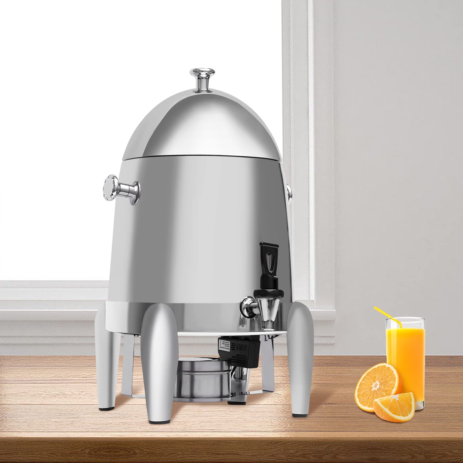 JAYGOVAN 12L Hot Beverage Dispenser Stainless-Steel Coffee Urn & Hot Electric Machine Coffee Chafer Urn Commercial Electric Coffee Urn for Serve Drinks Such as Milk, Soy Milk, Coffee, Juice