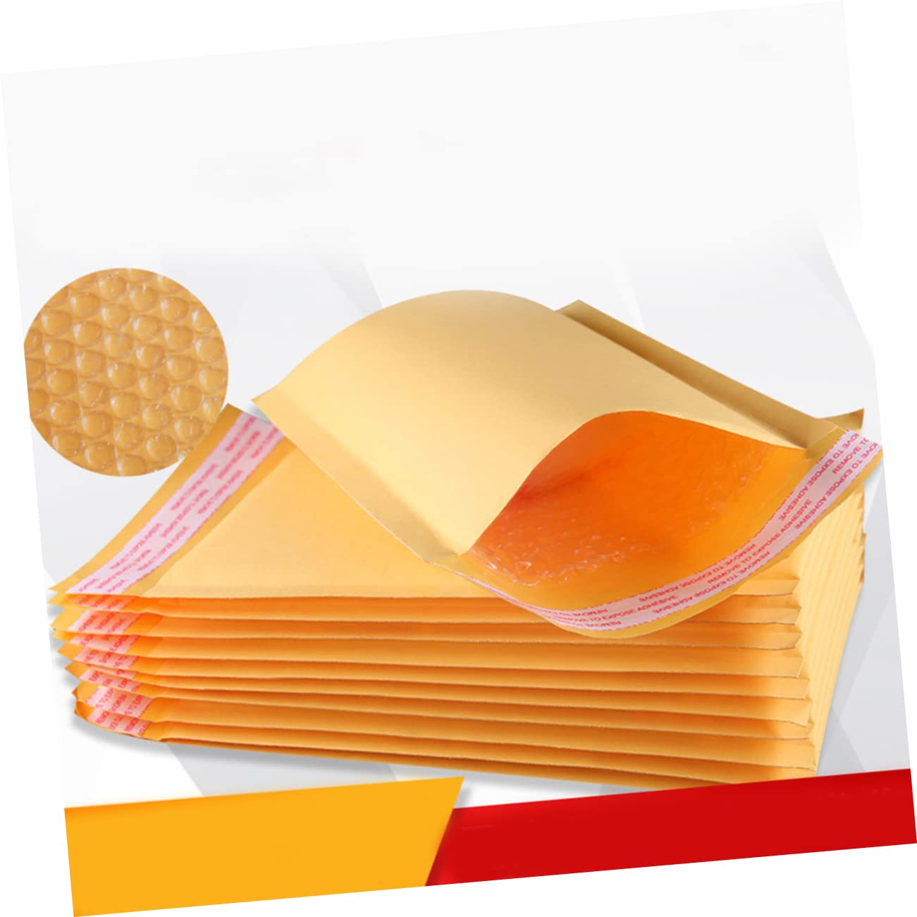 Buste Imbottite a Microbolle in Carta Kraft 50 Pezzi Arancia | Pe, per Ufficio e Casa, Adatte Spedizione e Protezione della Corrispondenza