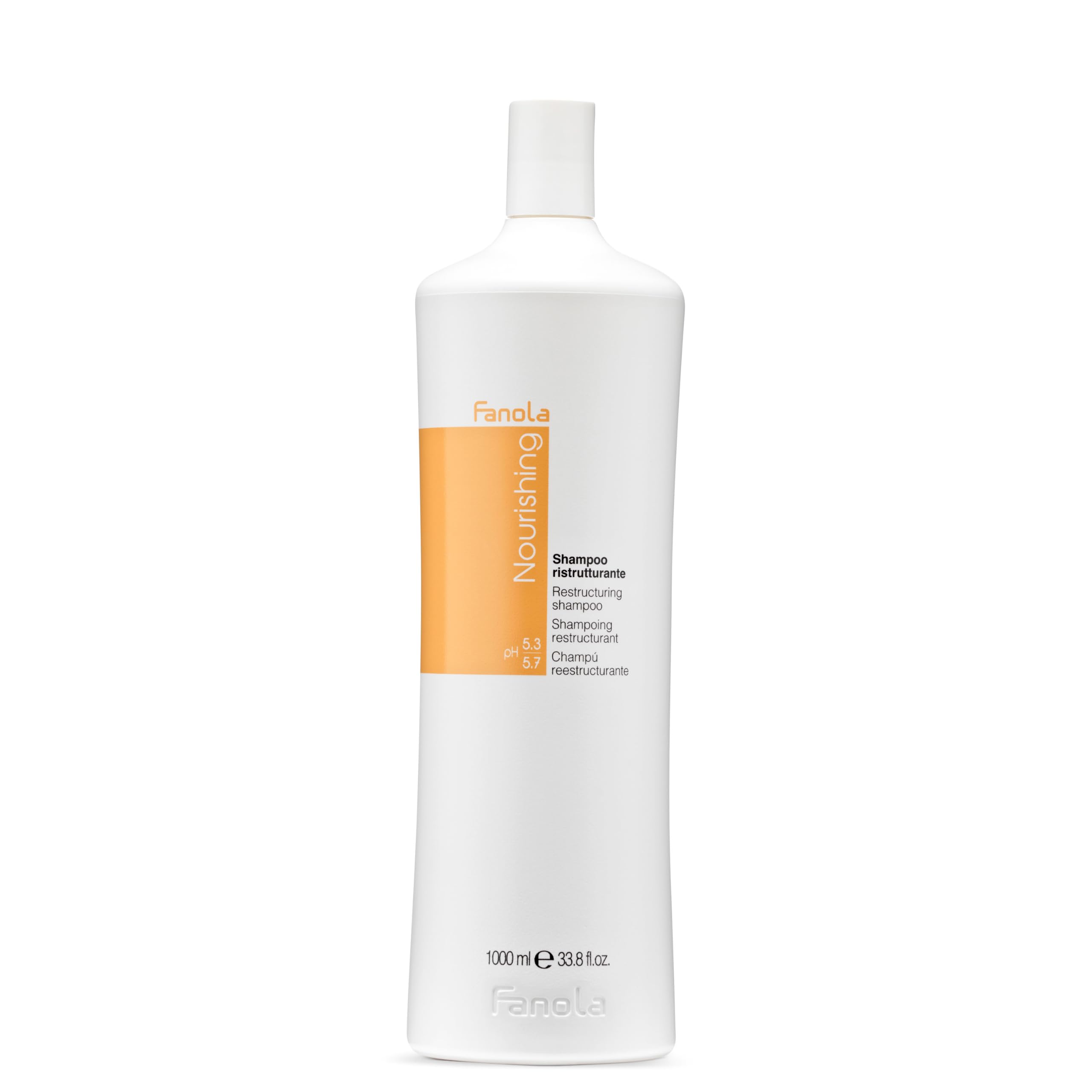 Fanola Restructuring Shampoo, Hydration and Nourishment to Dry, Stressed and Damaged Hair, Enriched Formula with Milk Proteins, 1000