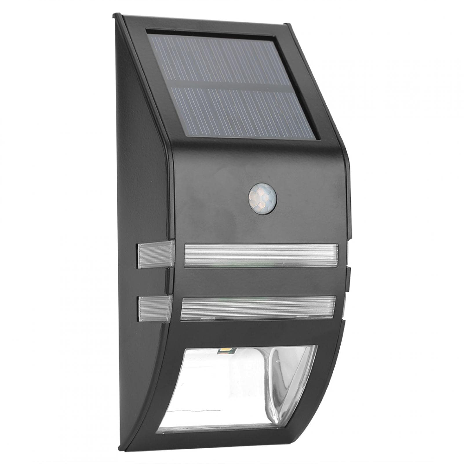 Kuuleyn Solar Outdoor Lights, Motion Sensor Outdoor Lights,LED Path Wall Light Stainless Steel Garden Security Lamps Solar Powered PIR Motion Sensor,Solar Motion Lights Outdoor (Black)