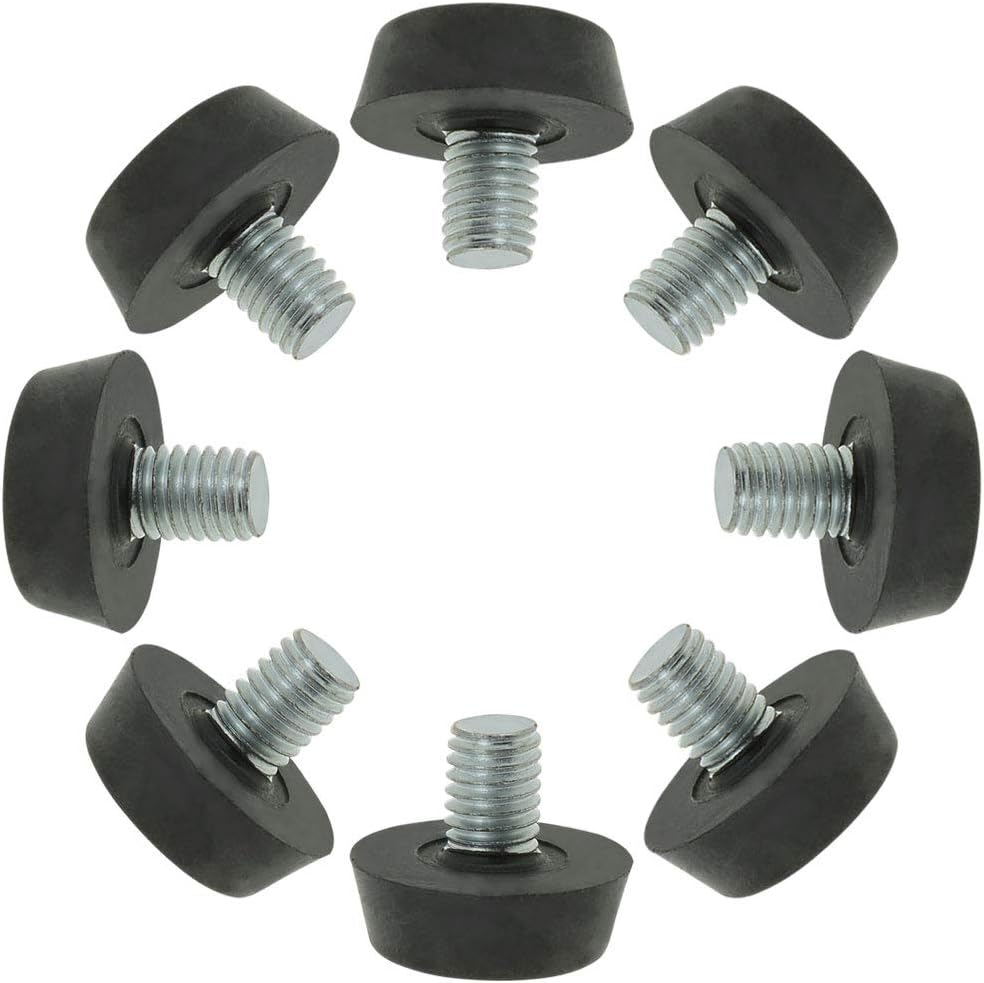 uxcell Metric M8 x 1.25 Furniture Glide Leveling Feet Adjustable Leveler Floor Protector for Table Desk Cabinet Leg 8 Pack