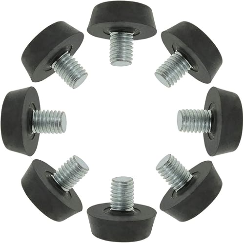 uxcell M8 x 0.394 x 0.866 in Pies niveladores deslizantes ajustables para muebles, protector de suelo para mesa, escritorio, patas de gabinete,