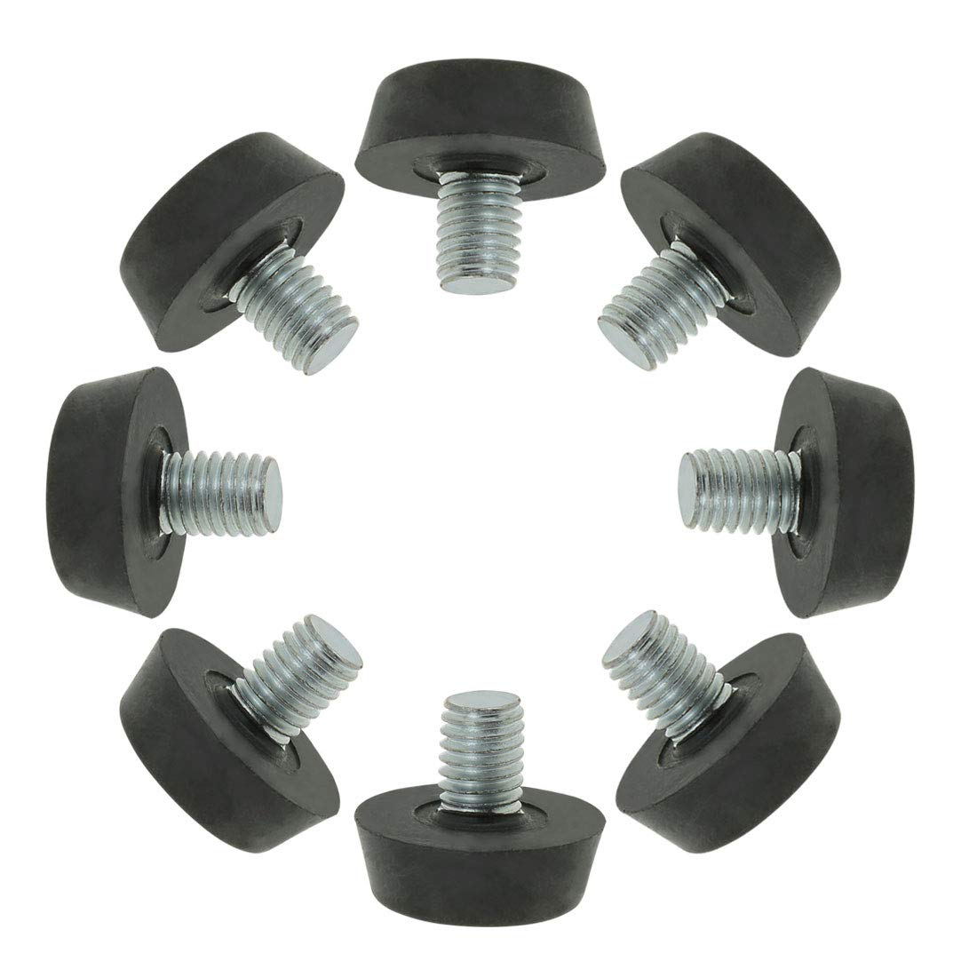uxcell Metric M8 x 1.25 Furniture Glide Leveling Feet Adjustable Leveler Floor Protector for Table Desk Cabinet Leg 8 Pack