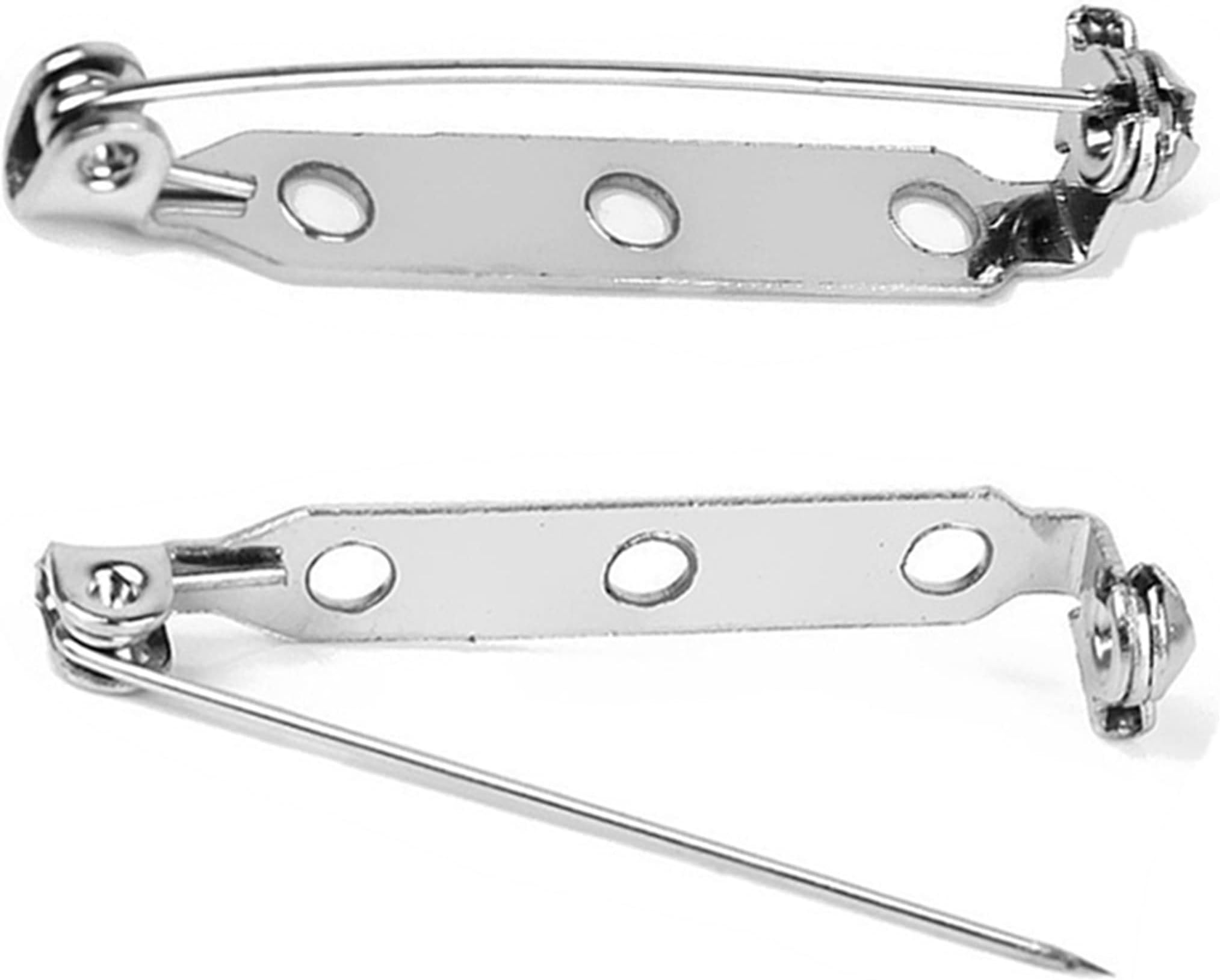 100 x 20mm Small Brooch Bar Backs Safety Pins Catch Findings 2cm