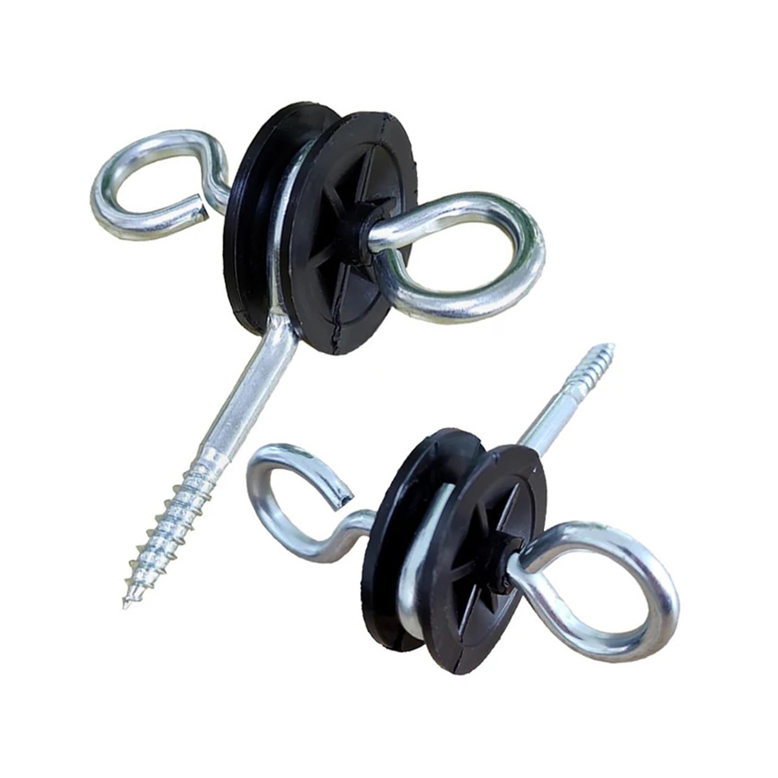 Anclaje De Manija Puerta Cerca Eléctrica, 10 Uds., for Poste Madera, Doble Gancho, Aislante Atornillado, Accesorio for Granja Y Ganado para Madera, Cuerda, Valla Eléctrica