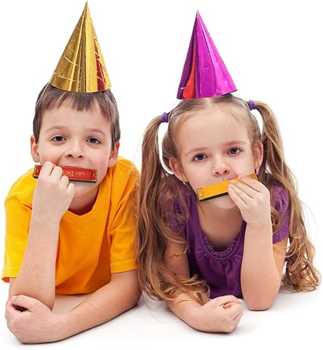 Miniatura 6 de ArtCreativity Bee Armónicas para niños, juego de 4, divertidos instrumentos musicales para niños, juguetes musicales envueltos individualmente en