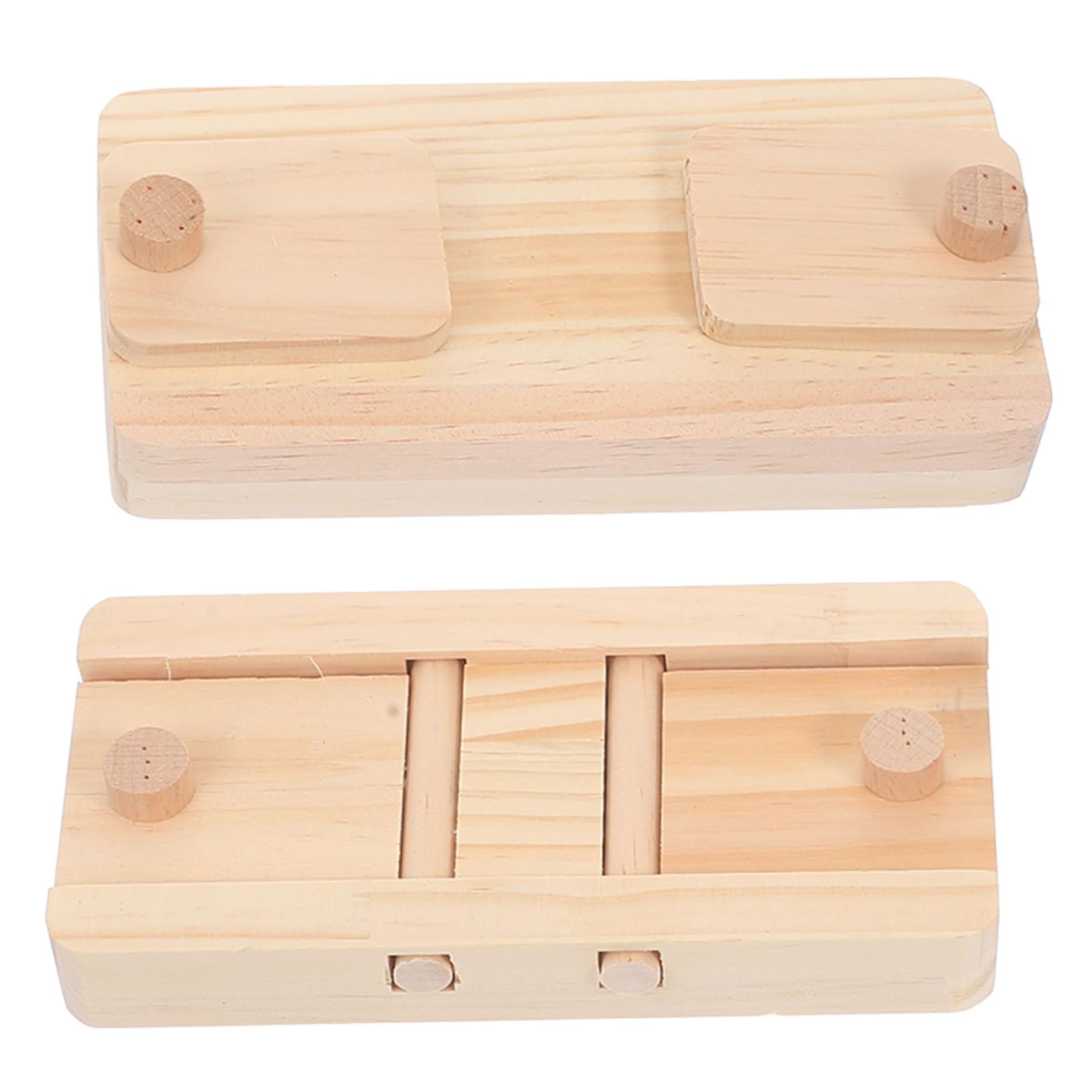 VANZACK 8piezas Juguetes De Madera para Animales Pequeños Puzzle De Snacks para Hamsters y Conejos Juguetes De Enriquecimiento y Comida Oculta para Mascotas Pequeñas