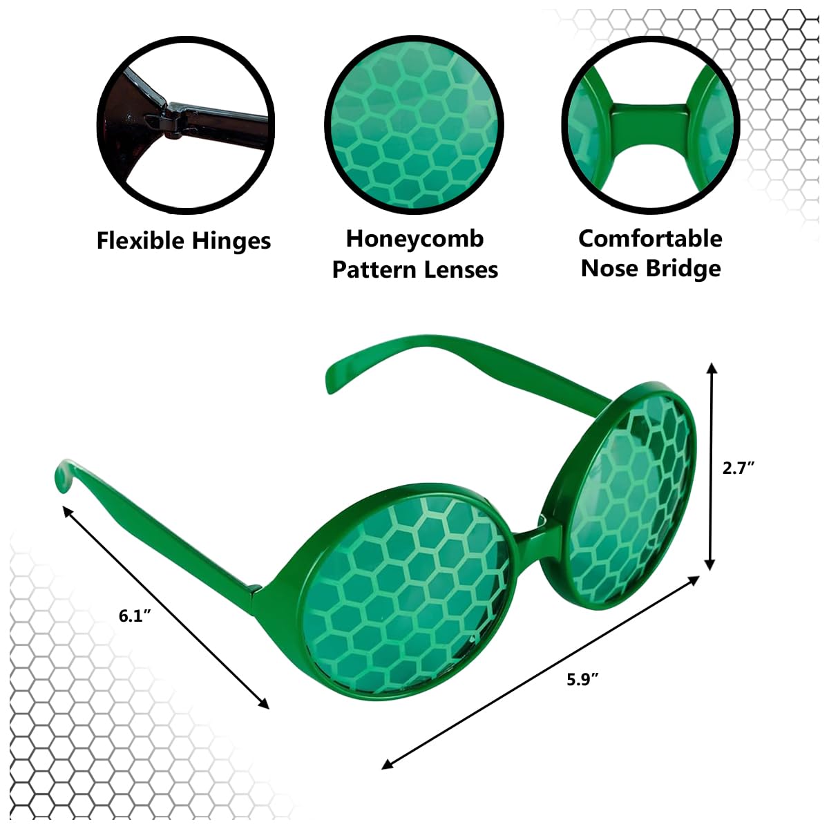 Fancy Pants FunTime Green Mantis Bug Glasses and Antenna Set – Complete Insect Mantis Costume Accessory for Halloween, Parties, and Cosplays