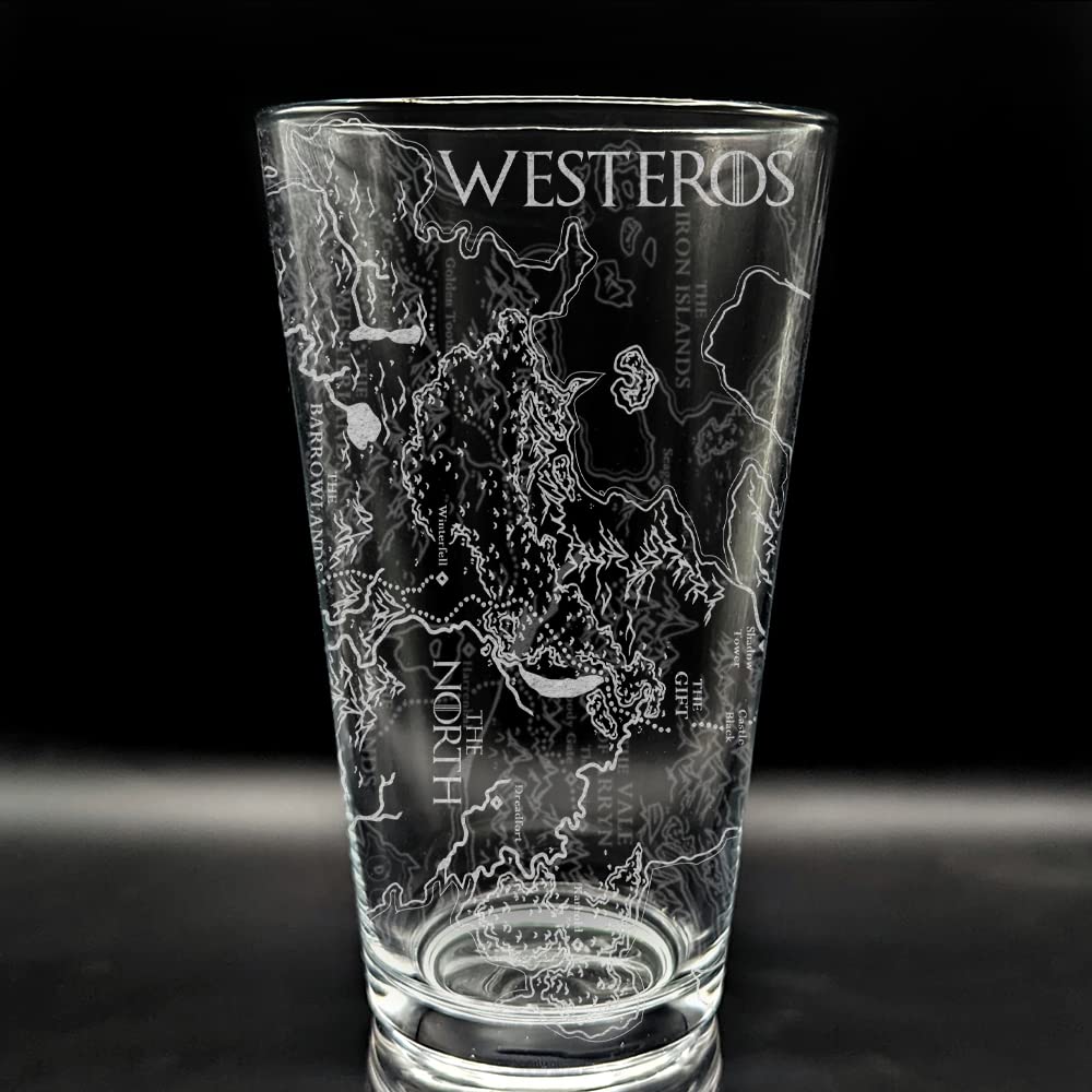 Buy OF WESTEROS Engraved Pint Glasses Inspired by GameOfThrones
