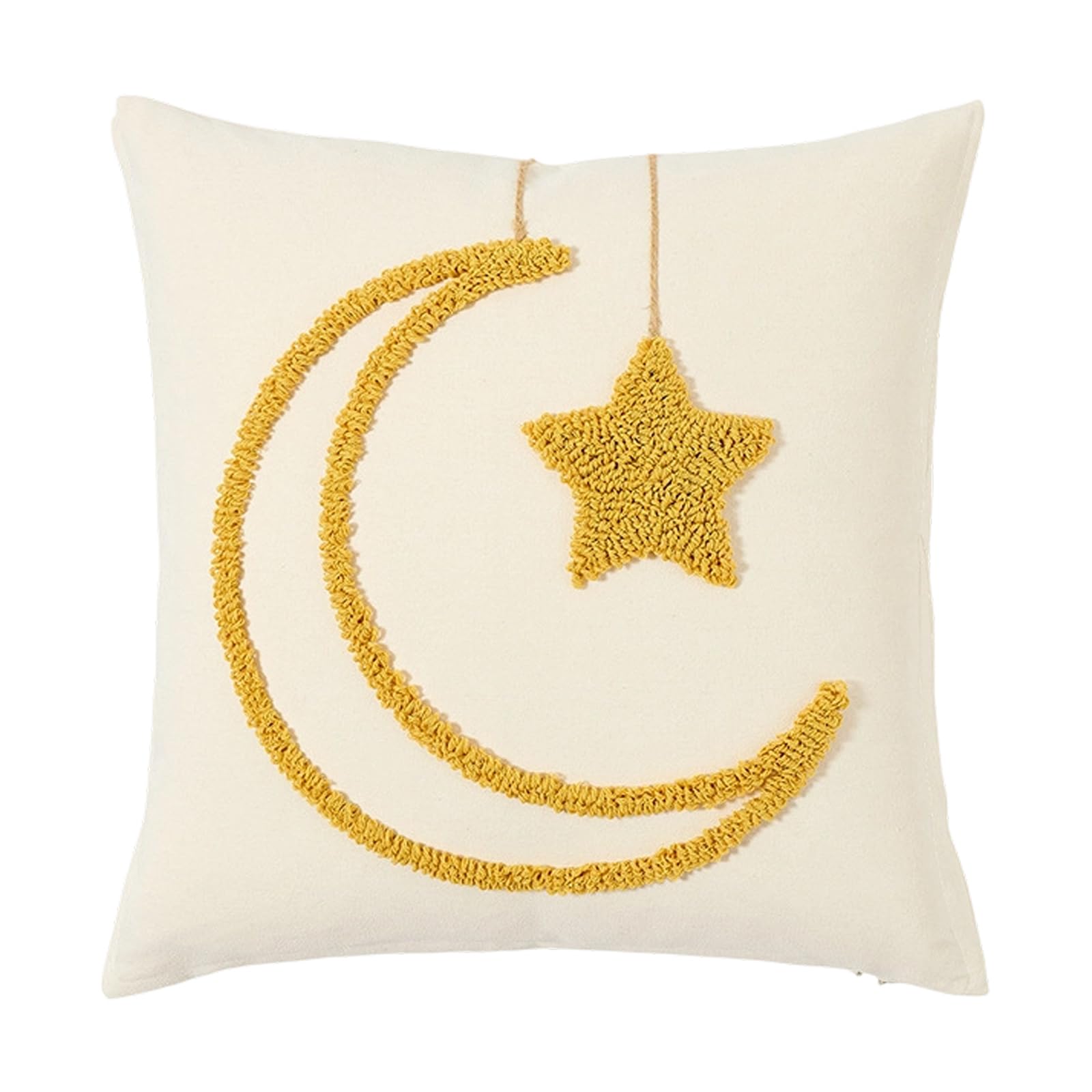 JTQYFI Lunars Shape Cushion Cover Fabric for Living Space and Parties Lunars Pillow Cover
