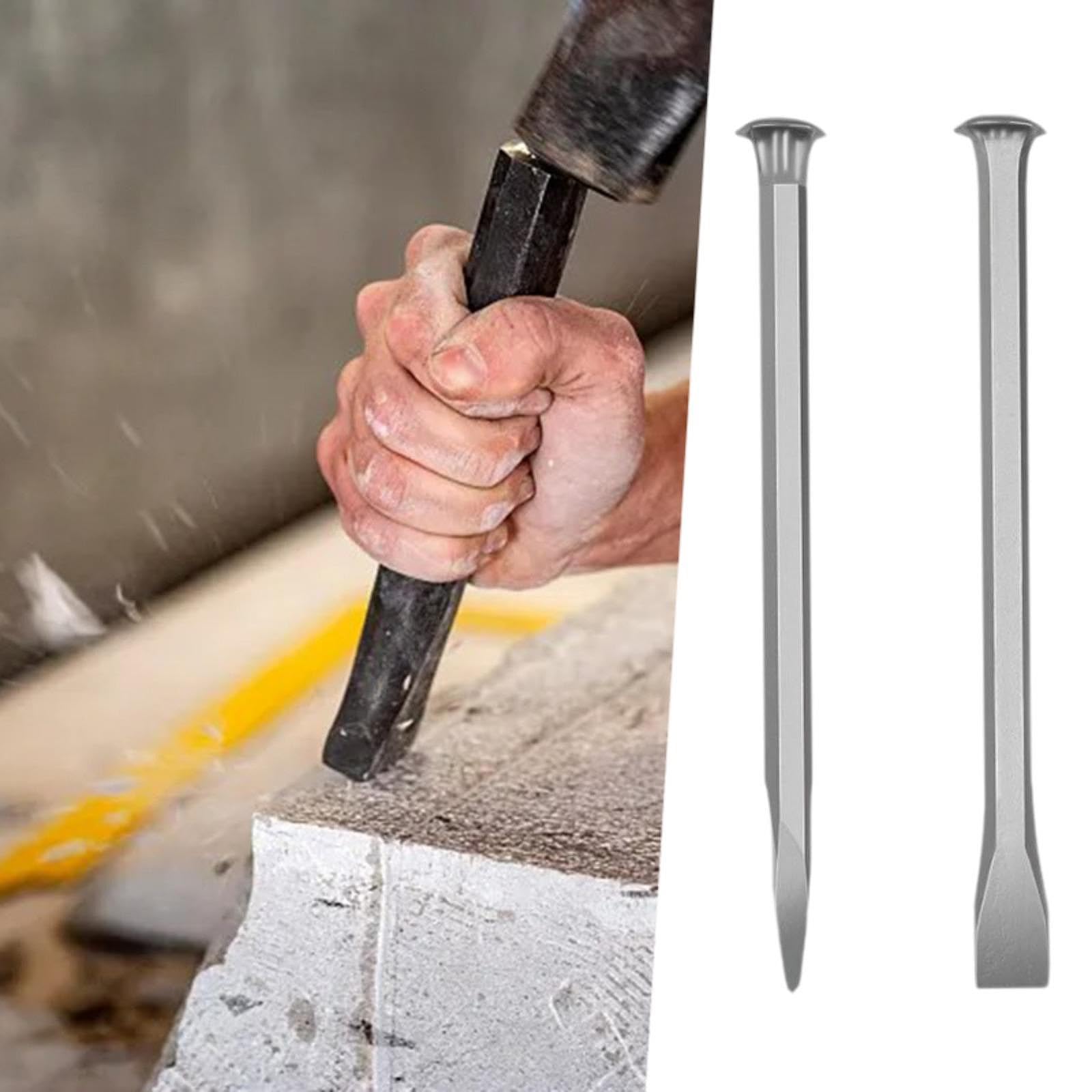 Amazon.co.jp: T Tooyful 2個セット 石工ノミ コールドノミ