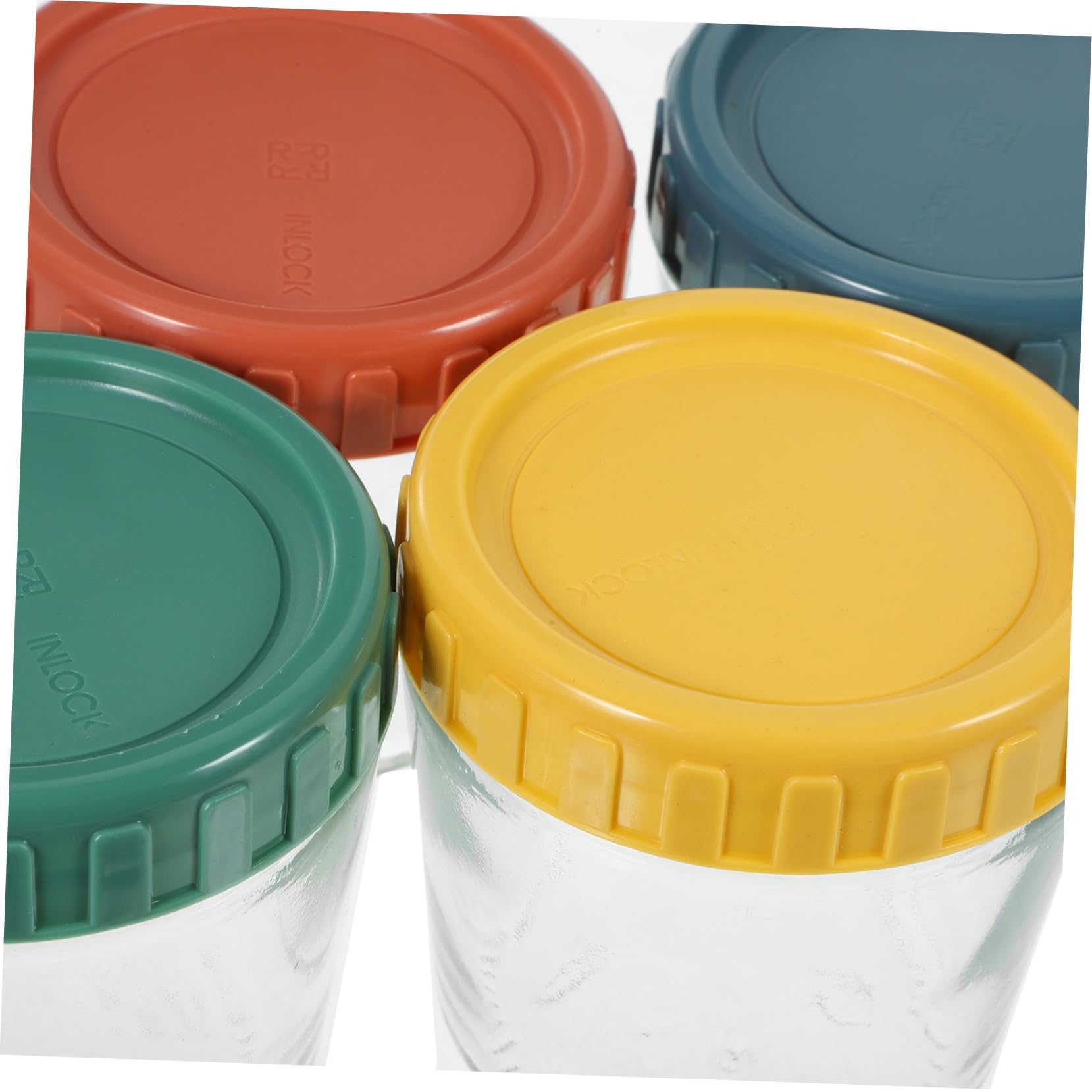 SHINEOFI Glasbehälter Auslaufsichere Vorratsdosen aus Glas mit Luftdichtem Silikondeckel 4 Stück für Küche und Joghurtaufbewahrung