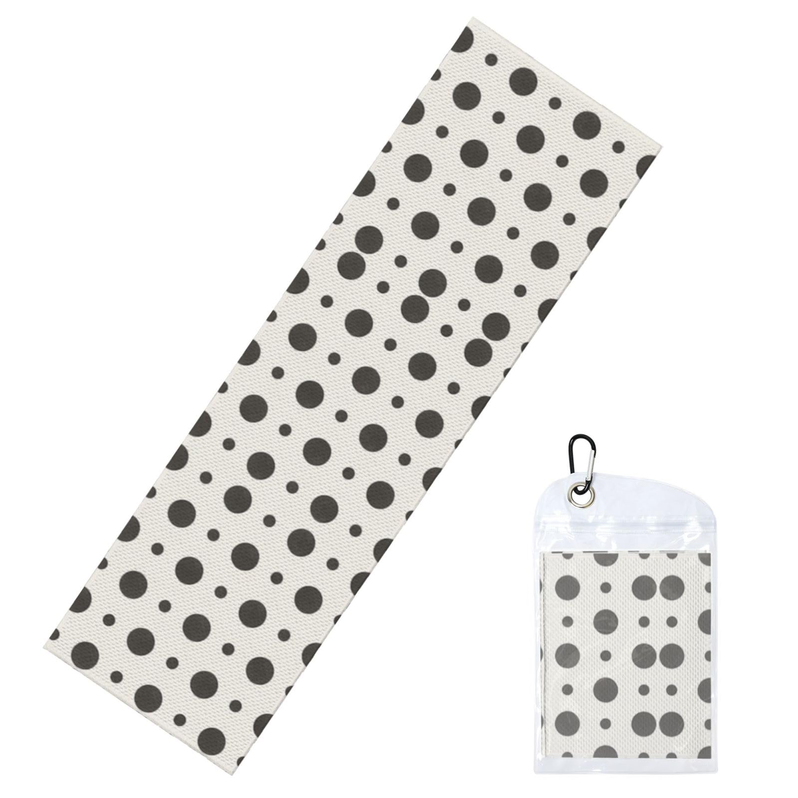 DUYIOKH Monochrome Dots Print Cooling Towel, Portable Towel for Gym Workout Golf Beach World Cup Sports Hot Weather