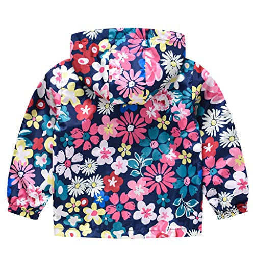 Toddler Boys Girls Windbreaker Dinosaur Print Casual Outerwear Lightweight Zip Hooded Jacket Summer Dust Coat2