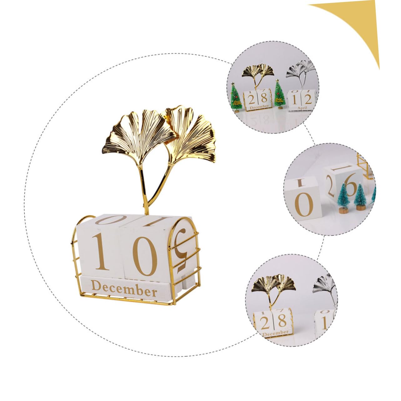 Calendario in Legno Blocchi per Tavolo Calendario Rustico Decorativo da Ufficio Mese e Data per Casa e Ufficio