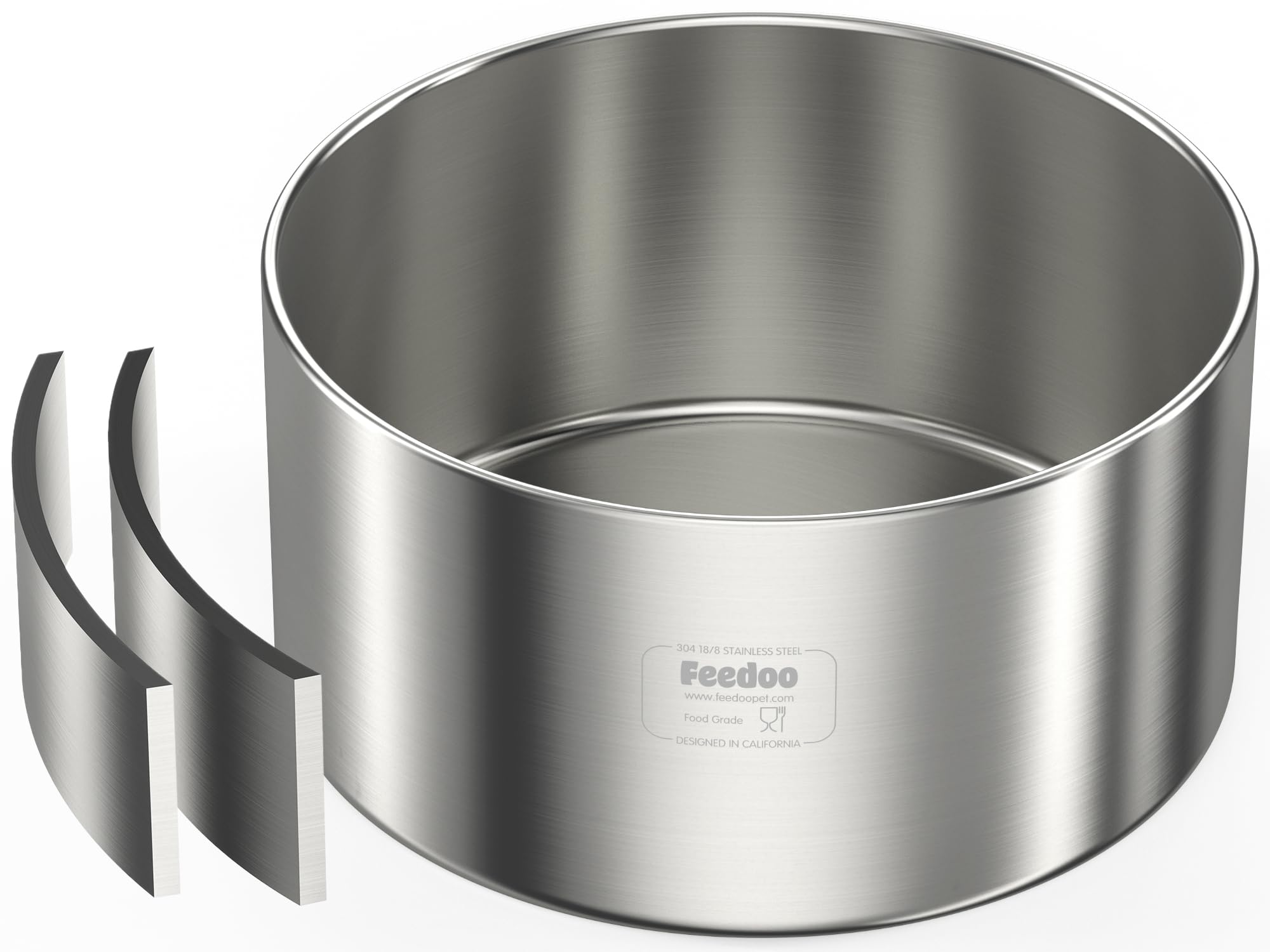 Feedoo 1Gallon Double Layer 304 Stainless Steel Dog Bowl - Insulated &amp; Durable | Non-Slip Base | Easy to Clean | BPA-Free Safe Dog Water Bowl[128oz for Large Giant Breeds]