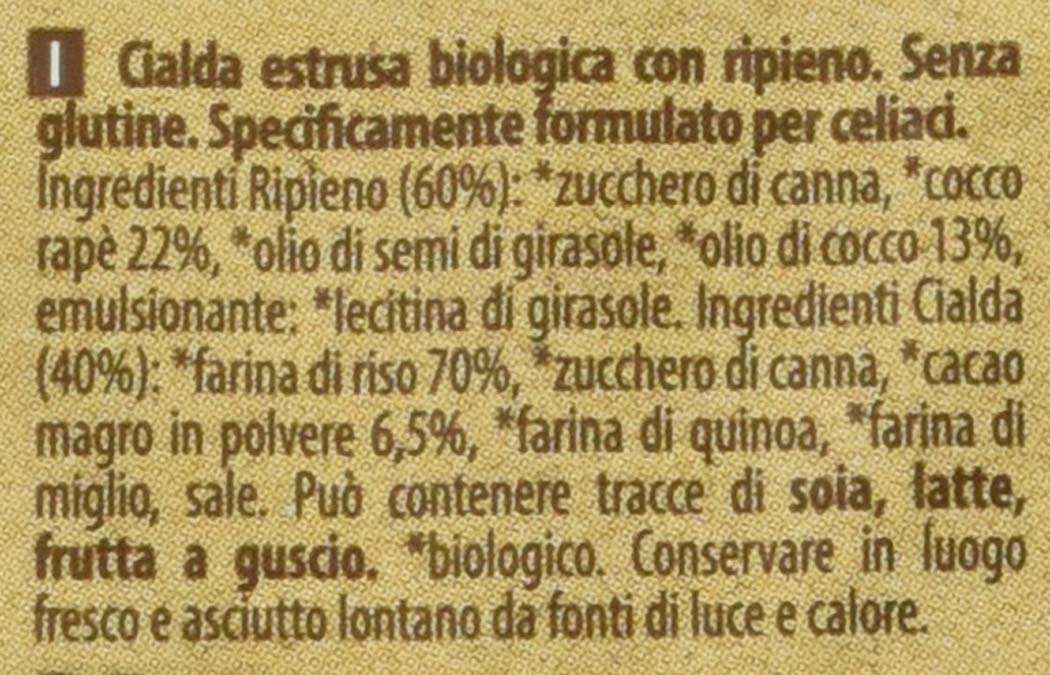 Probios Snack Cocco e Cacao Bio - 24 snack da 25 g, Senza glutine