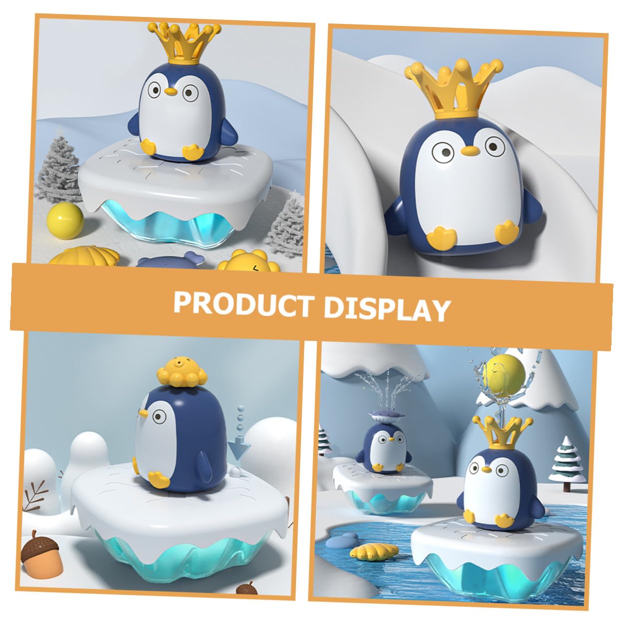 Hohopeti Juguete de Baño de Pingüino en Aerosol para Bebés, Tamaño Pequeño, Función de Rociador de Agua, Adecuado para Juego de Baño y Estimulación Sensorial en Niños Pequeños, 1 Unidad