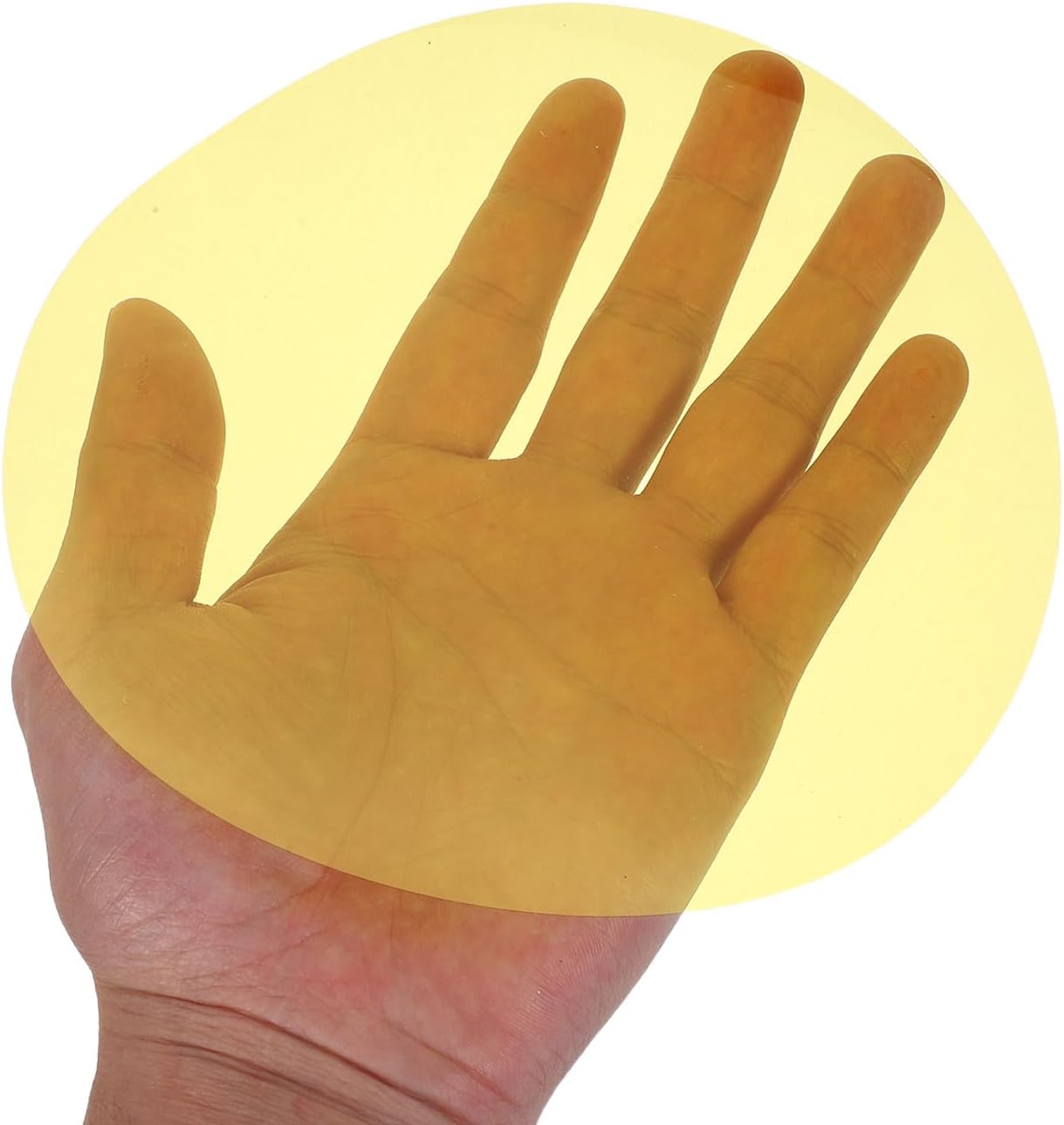 NUOBESTY 5 Pcs Yellow Light Filter Film Sticker Round Adhesive Cwarm Light Diffuser Film Color Overlay Sheets for Bulbs Spotlight Floodlight Video Lighting Diy Craft 5.90 in