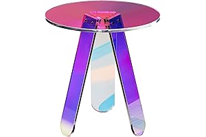 VEVOR Iridescent Acrylic Side Table: Lustrous Living Room Luxury