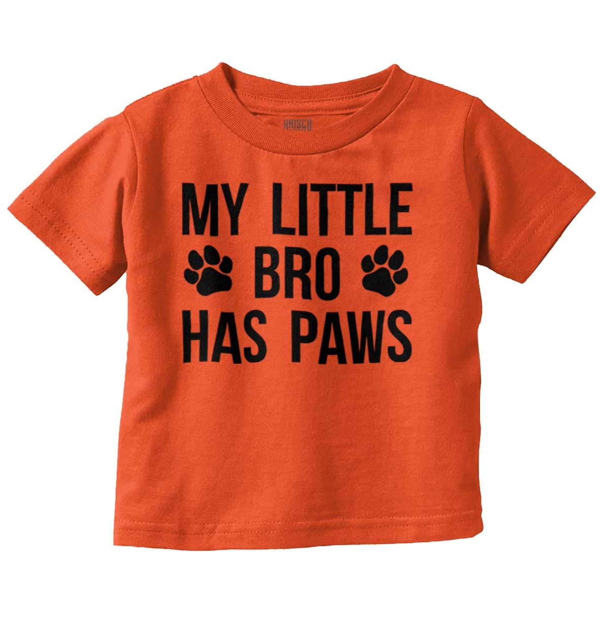 My Little Bro Has Paws Cute Pet Owner Toddler Boy Girl T Shirt