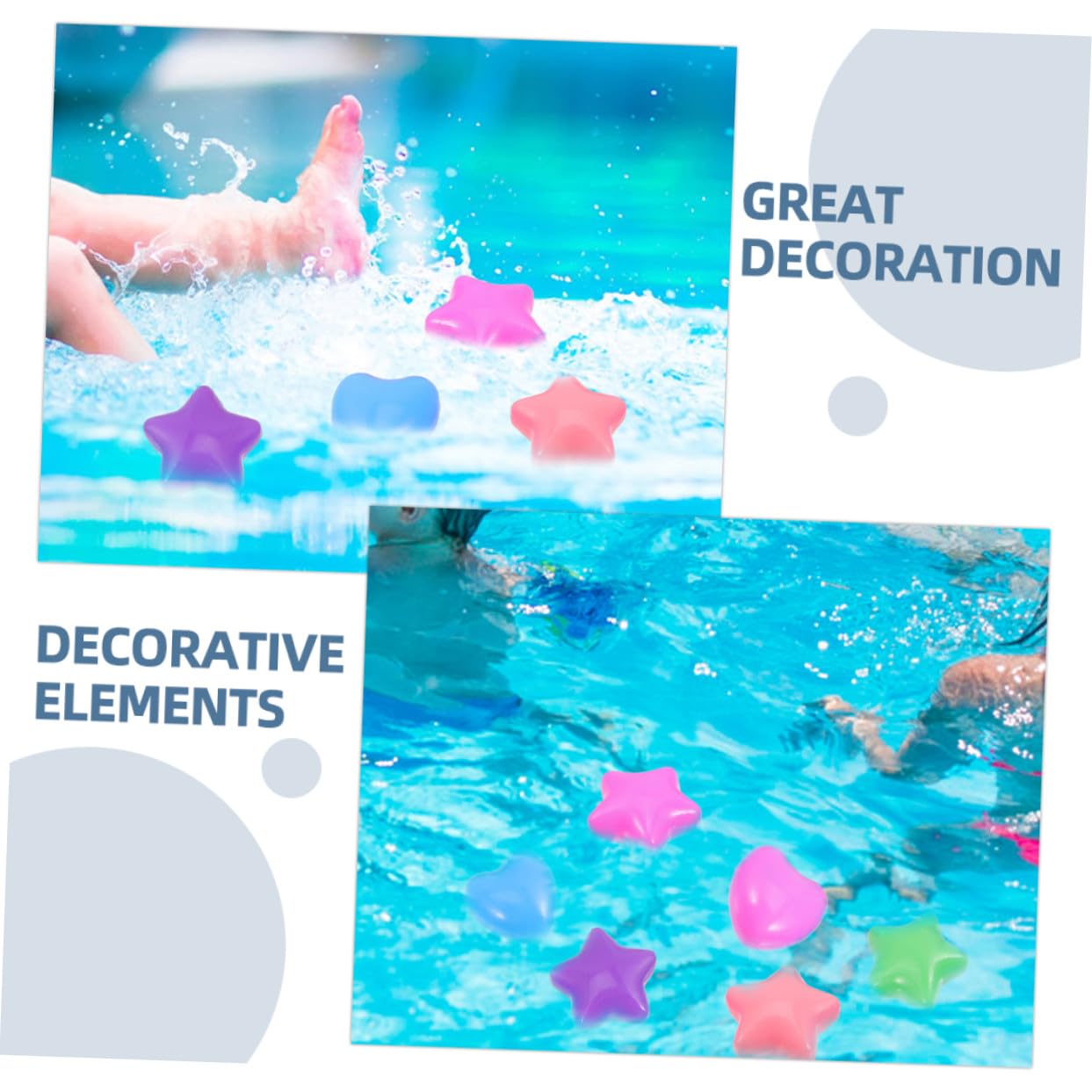 80 Bolas para Piscina en Forma de Estrella y Corazón, Hechas de PE, Ideales como Accesorios Decorativos Enseñar a Contar en Parques Infantiles y Áreas de Juegos