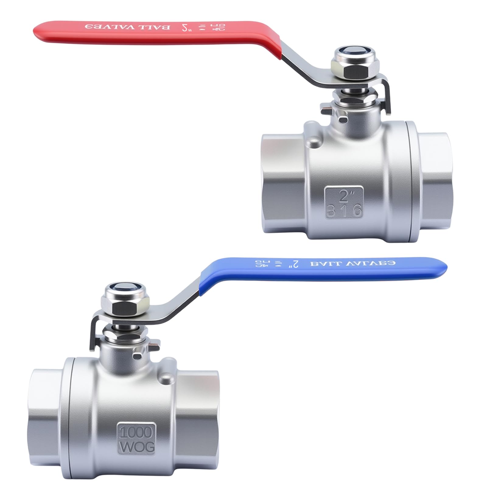 Válvula de bola de 2 pulgadas NPT de acero inoxidable 316 para agua, aceite y gas WOG1000