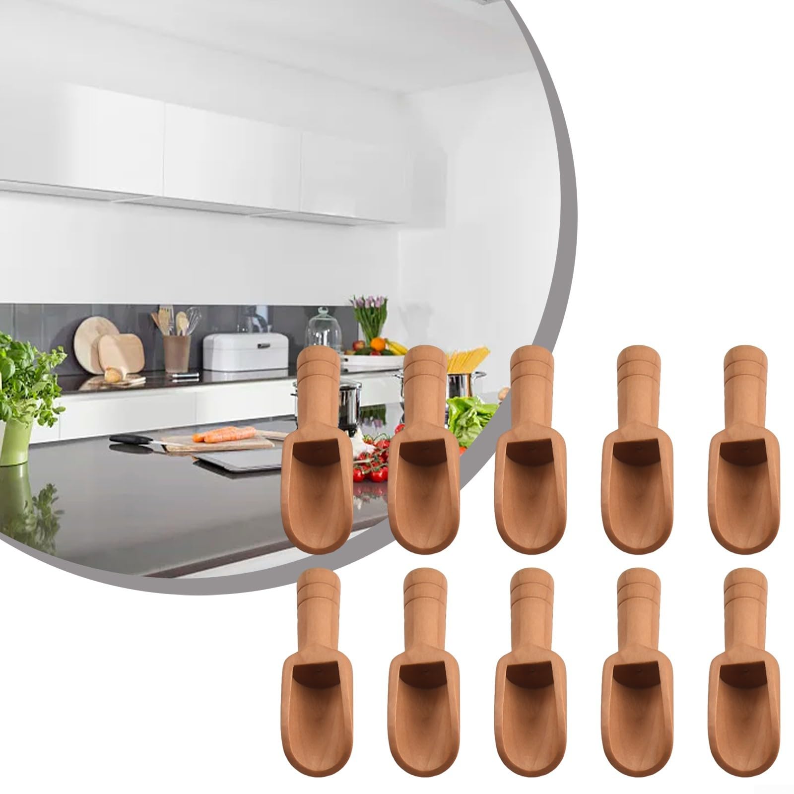 6 Cucchiaini Di Legno Mini Per Tè, Caffè E Latte In Polvere – Cucchiaio Piccolo In Legno Naturale Per Cucina