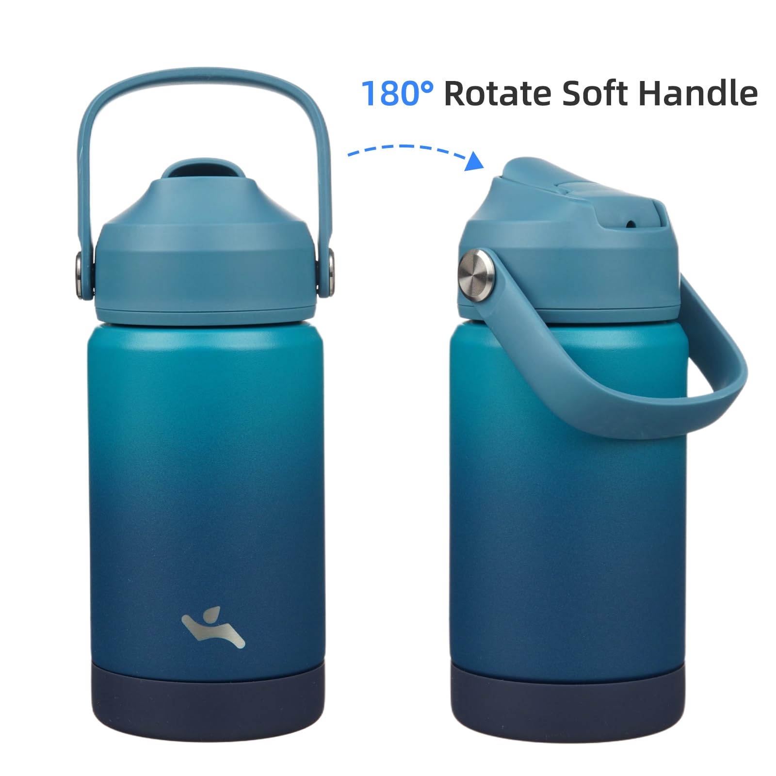 Konokyo Insulated Water Bottle 12oz – Vast Design, Double-Wall Stainless Steel, Leak-Proof