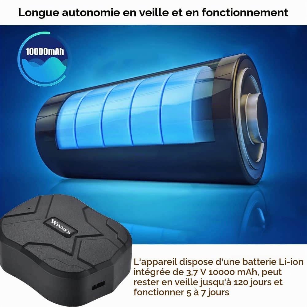 4G Traceur GPS Sans Abonnement LTE, TK905B Tracker GPS Voiture Aimanté 10000mAh, 80 Jours de Veille, Suivi en Temps Réel Précis, Étanche IP58, Adapté pour Voiture Moto Bateau Camion Flotte Camping-Car