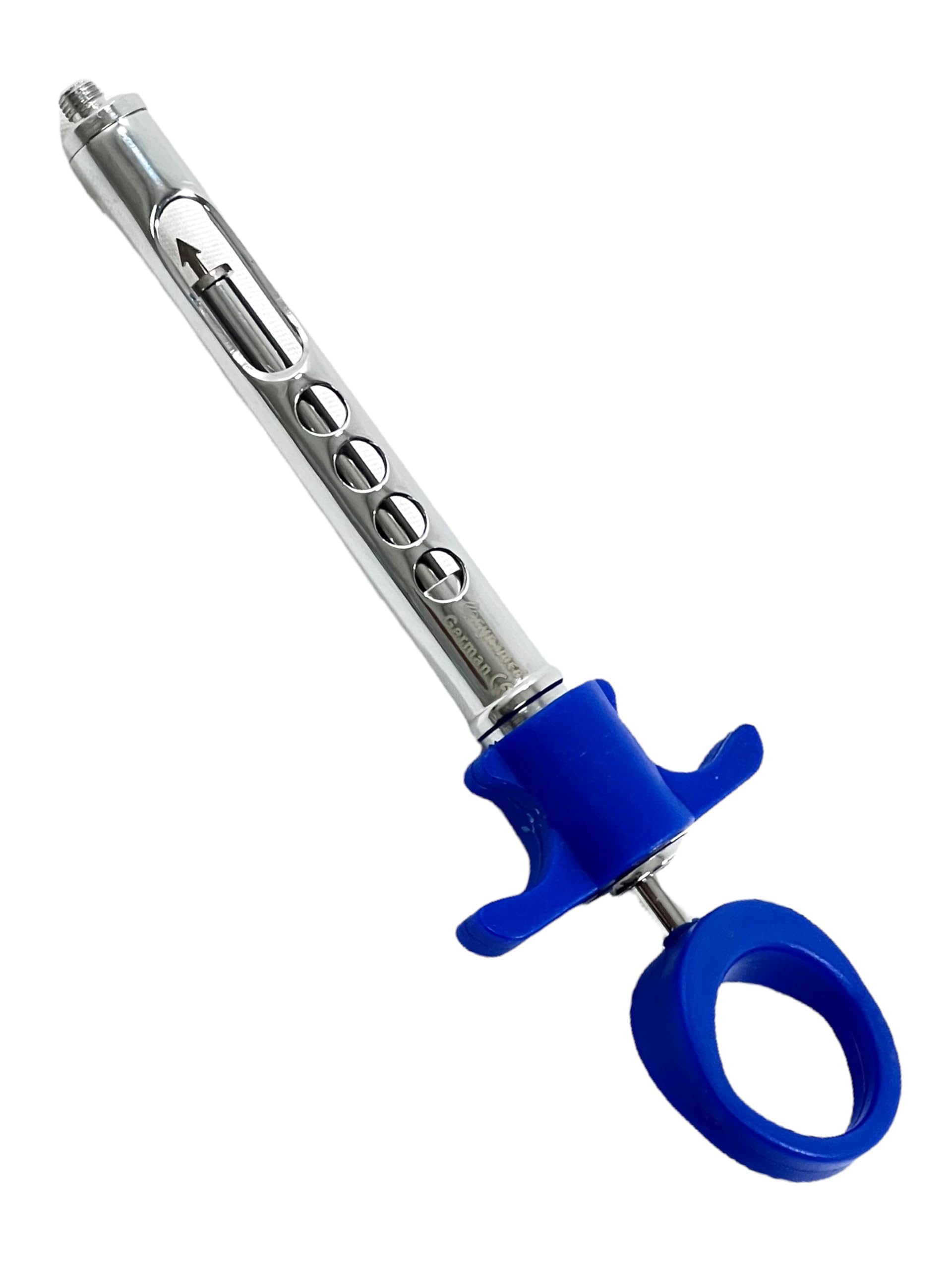 1.8cc Dental Syringe | Carpule Self-Apirating Dental Anesthetic Syringe with Plastic Handle & Arrow Tipped Internal Rod - German Stainless Steel (1.8cc/mL - Blue)