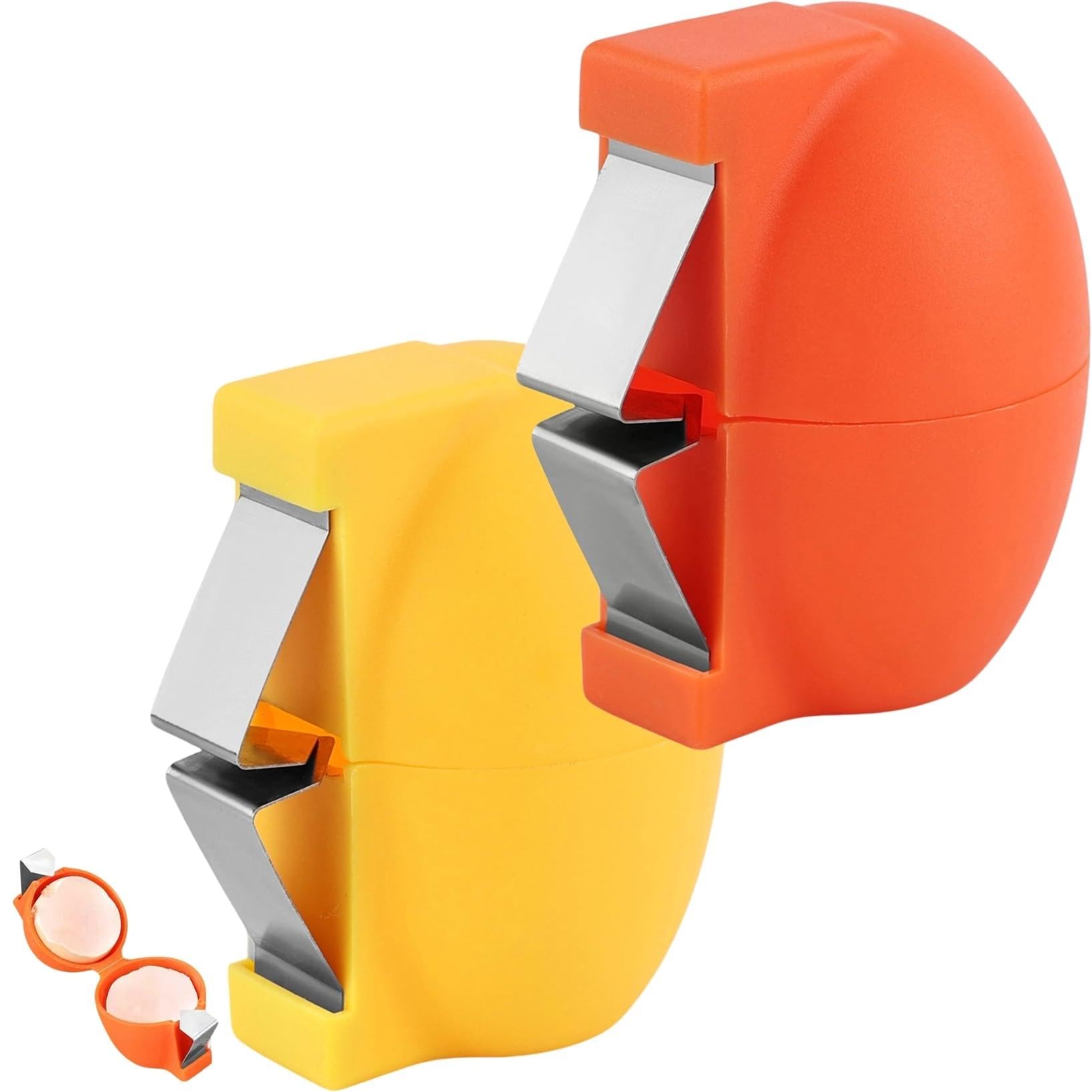 2026 Egg Shell Opener,2026 Kitchen Gadgets,Egg Peeler for Hard Boiled Eggs,Stainless Steel Egg Cracker Tool,Multifunctional Eggs Separator for Raw and Hard Boiled Eggs Peeler Shell Remover (A+B)