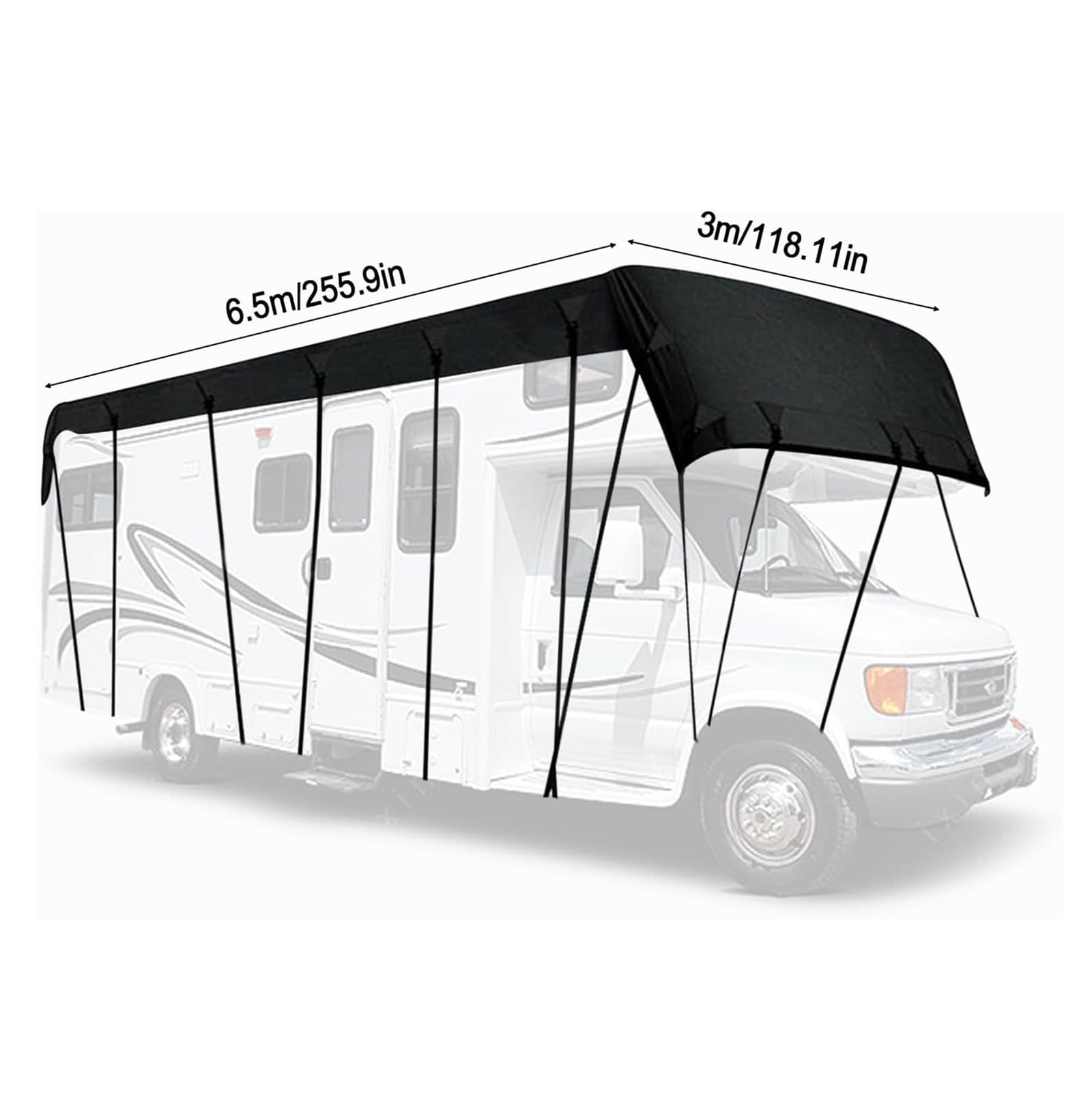 Telo Copri Camper, Copertura Camper, Impermeabile 210D Copertura, Protezione UV, Protezione dal Sole, Protezione dalla Neve, Protezione dal Gelo, Polvere e dall'umidità,001,7.5 * 3m