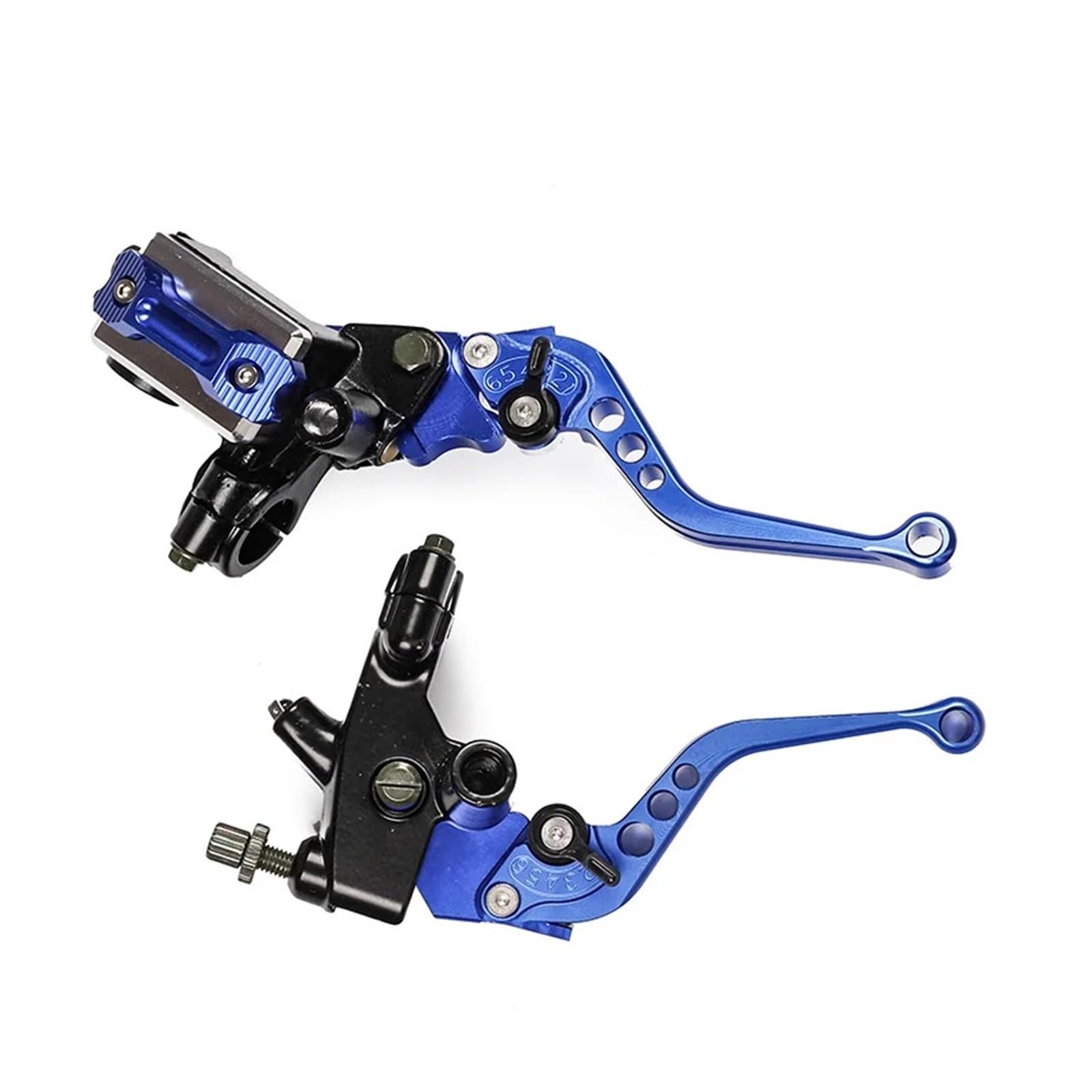 Leva frizione freno moto Accessori per moto per pompa superiore modificata Freno idraulico Pompa principale del freno Maniglia in alluminio(Giallo)