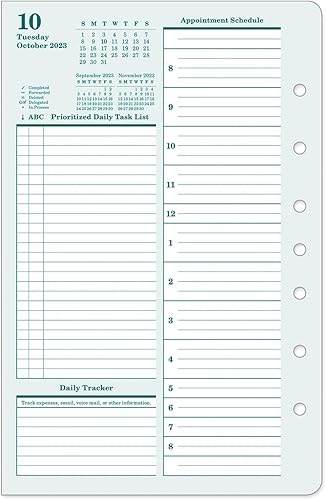 Miniatura 3 de FranklinCovey - Planificador original de dos páginas por día con encuadernación en anillo (clásico, octubre de 2023 - septiembre de 2024)
