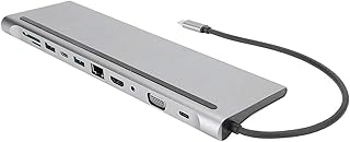 Interface,USB3.0 Data Transfer 5Gbps,11 in 1 Hub Card TypeC Expansion Dock USB3.1 to Card Reader Small Memory Card Memory Card 3.5mm Auxiliary Interface Multifunctional Adapter